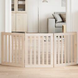 Foldable 3-Panel Pet Safety Gate for Living Spaces
