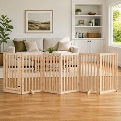 Practical 6-Panel Dog Gate for Various Home Uses