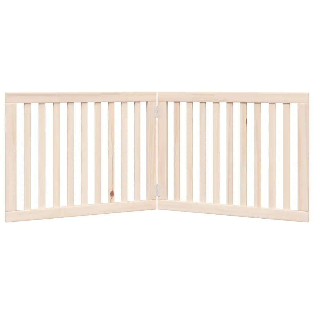 Foldable Dog Gate for Home Use 160cm Brown