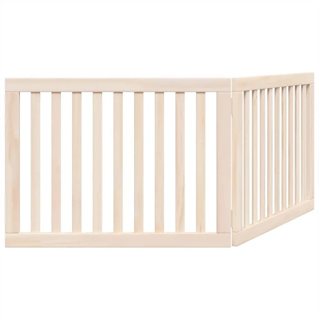 Foldable Dog Gate for Home Use 160cm Brown