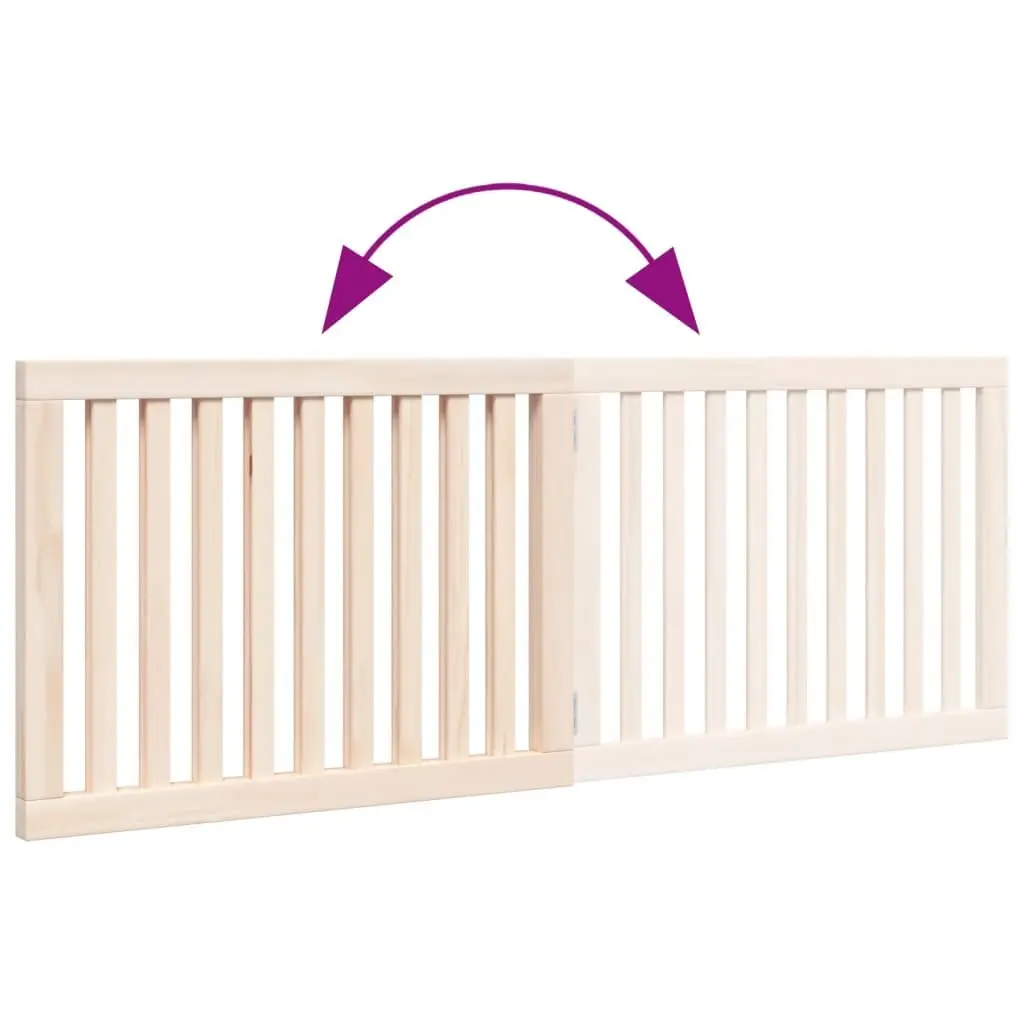 Foldable Dog Gate for Home Use 160cm Brown