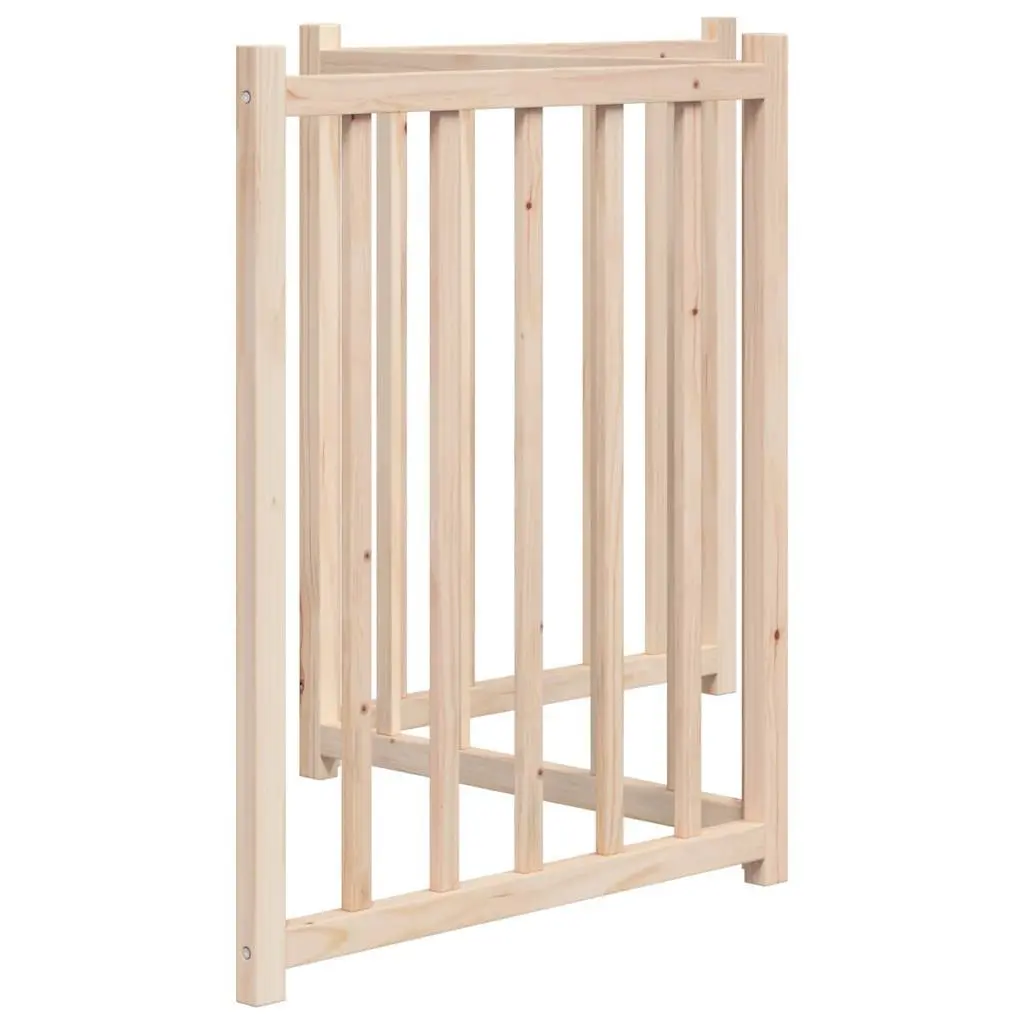 Dog Gate Foldable 3 Panels 150 cm Solid Wood Fir Pet Safety Barrier