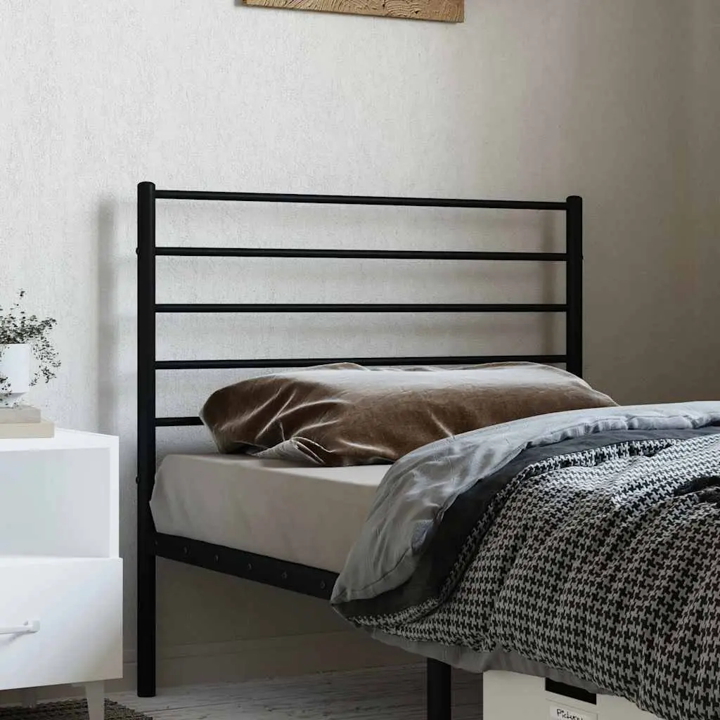 Black Metal Headboard 107cm for Home Use