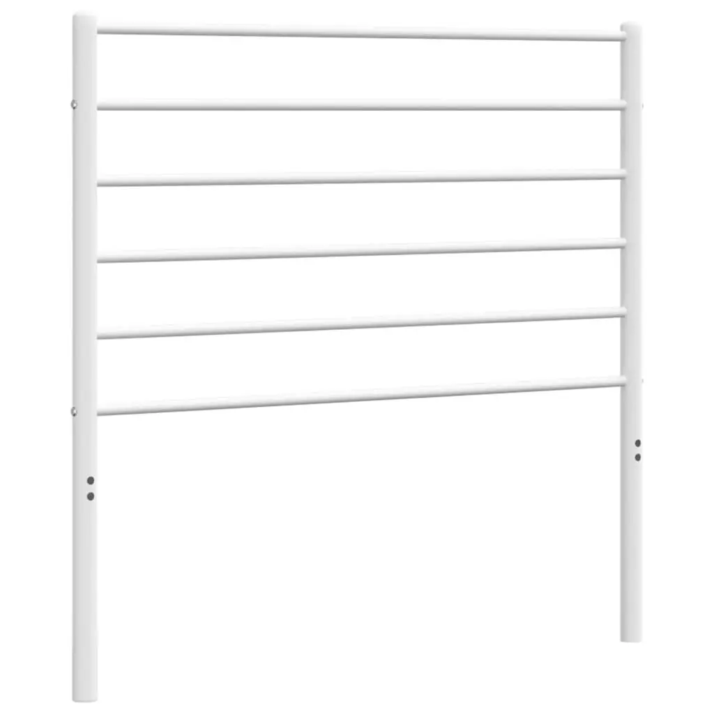 White Metal Headboard 90cm Sturdy Powder Coated Steel Construction Bedroom Furniture