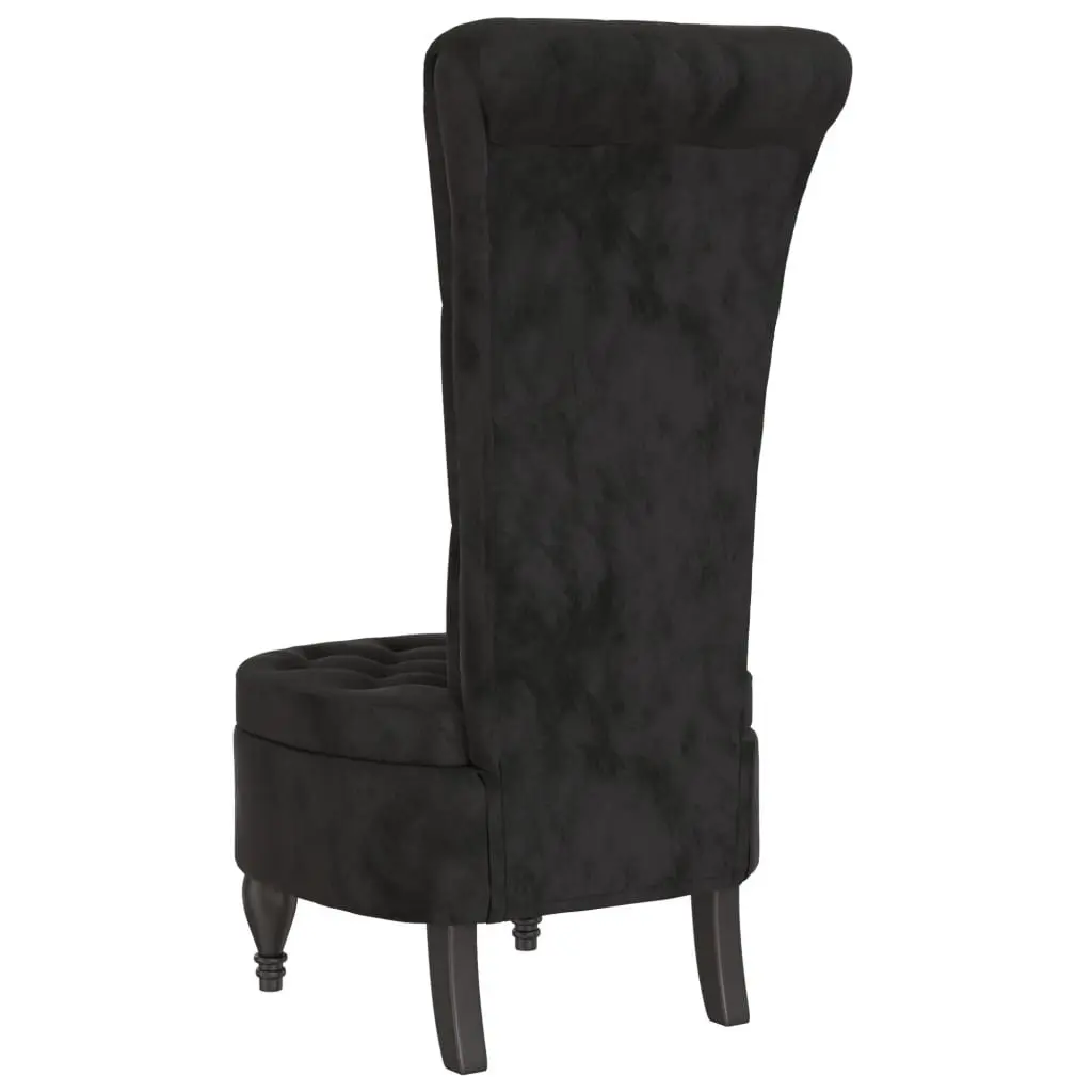 High Back Chair Velvet Black