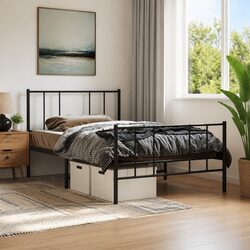 Practical Metal Bed Frame for Everyday Use 107x203cm