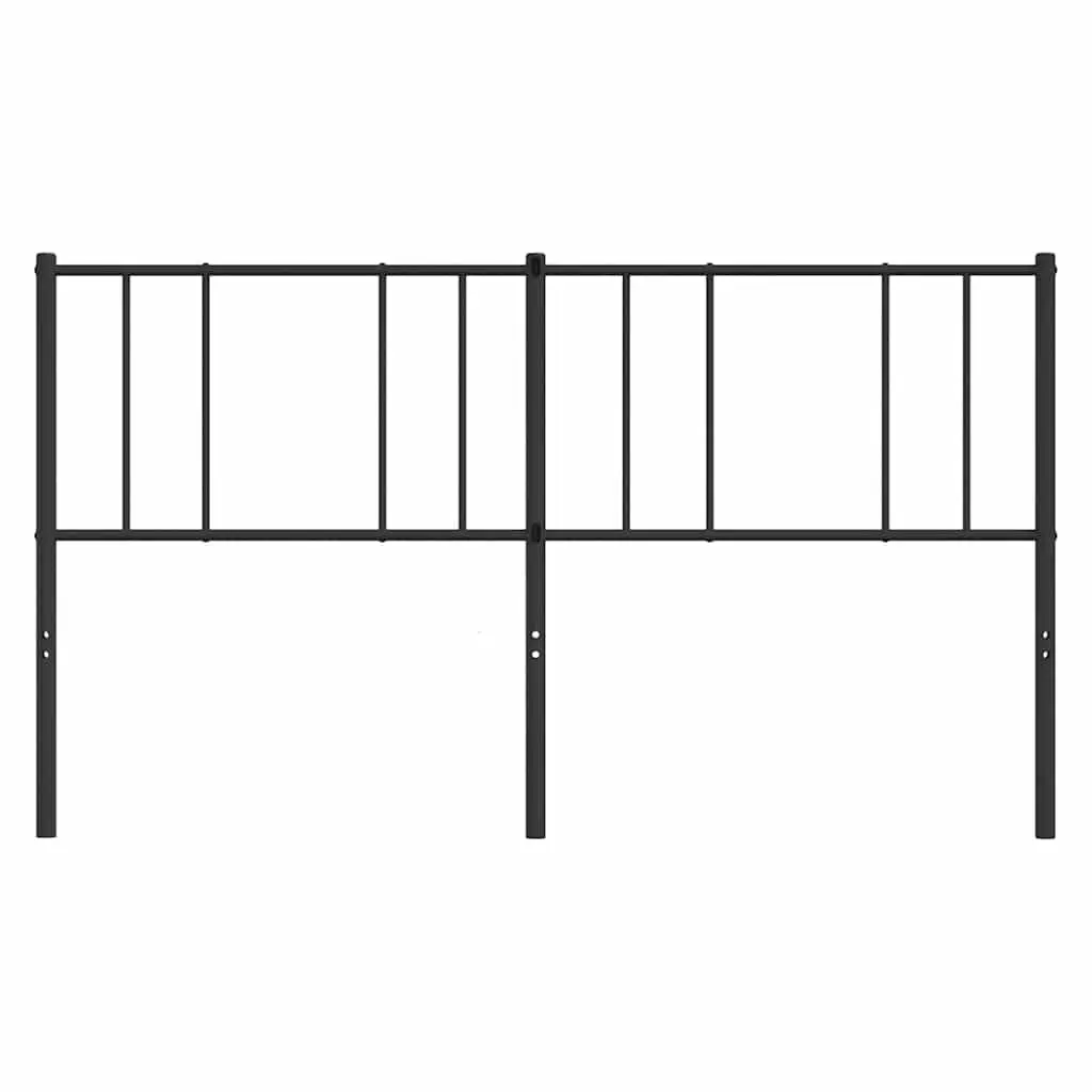 Metal Headboard Powder-Coated Steel Black 180cm Bedroom Bed Frame Backrest Support