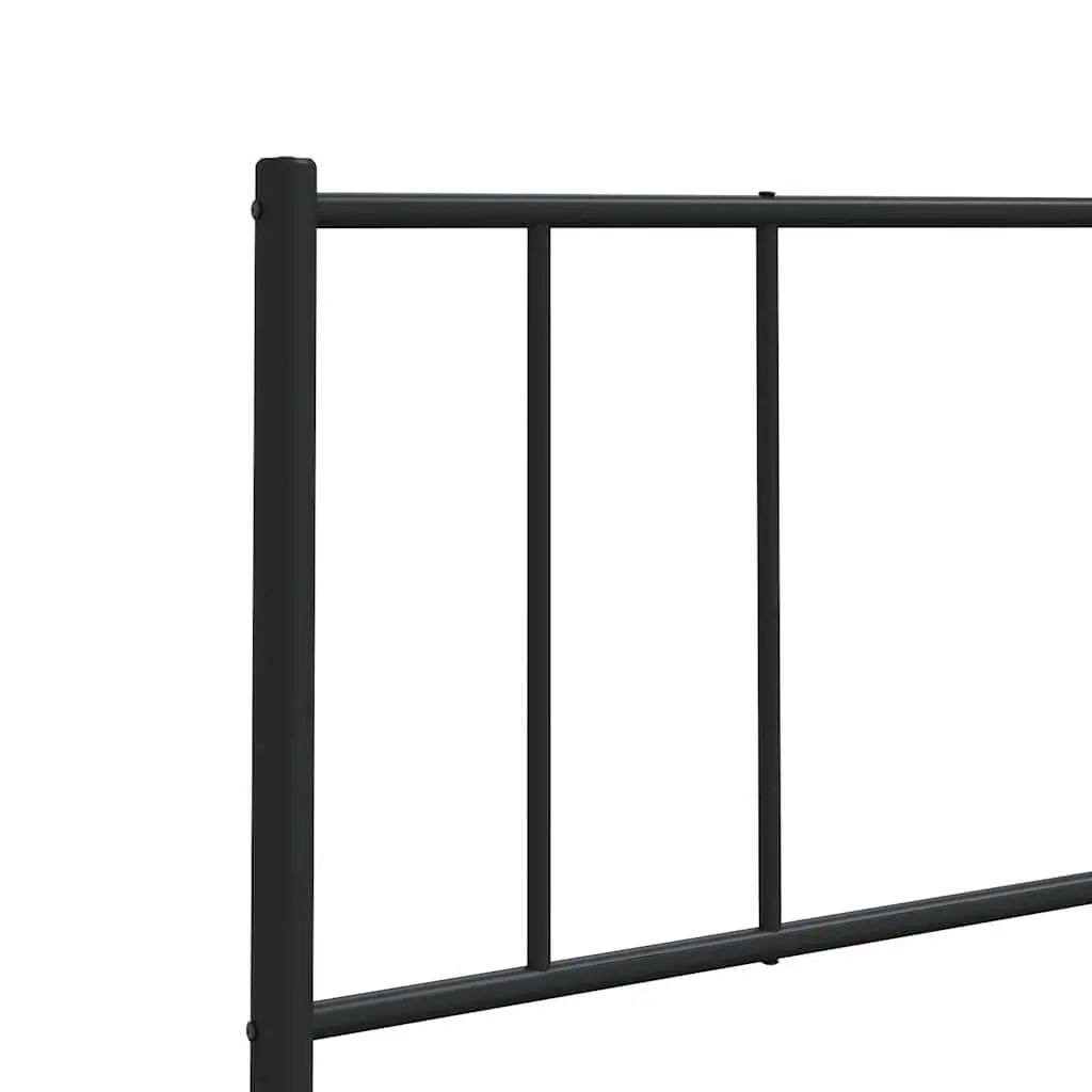 Metal Headboard Powder-Coated Steel Black 180cm Bedroom Bed Frame Backrest Support