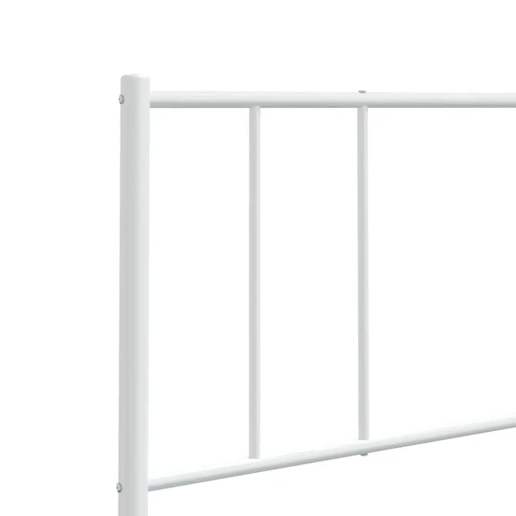Metal Headboard 90cm White Bedroom Bed Header Powder Coated Steel Frame