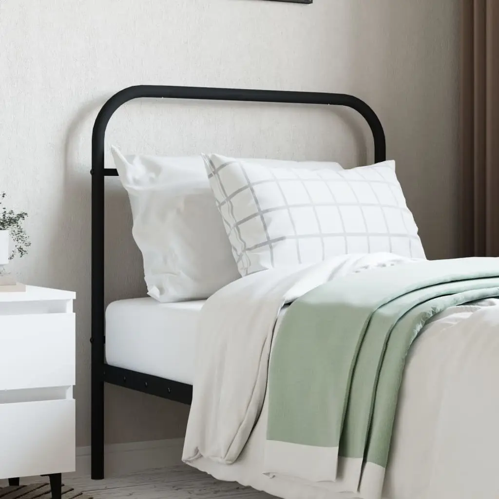 Metal Headboard Black 90cm Bed Frame Header Bedroom Furniture Stylish Design