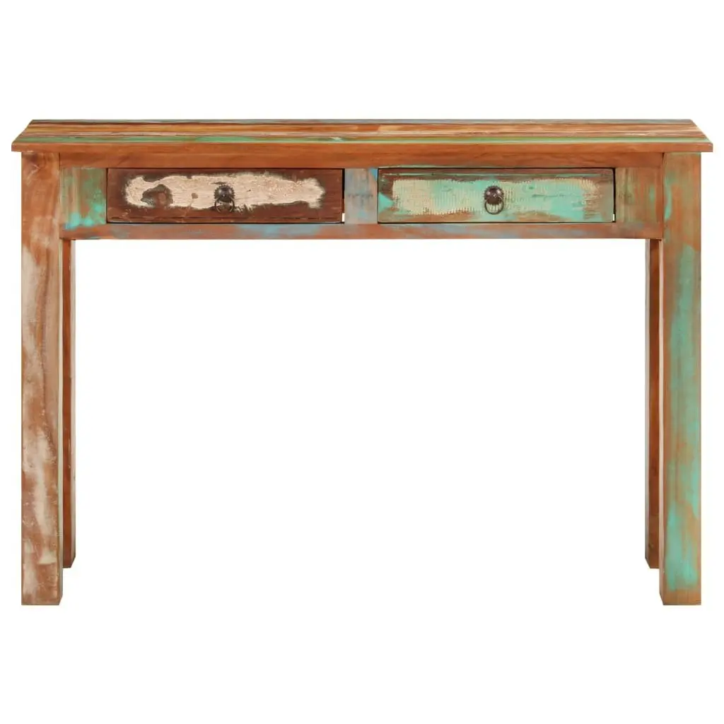 Console Table Solid Reclaimed Wood 110x30x75 cm Brown Handmade Storage Drawers