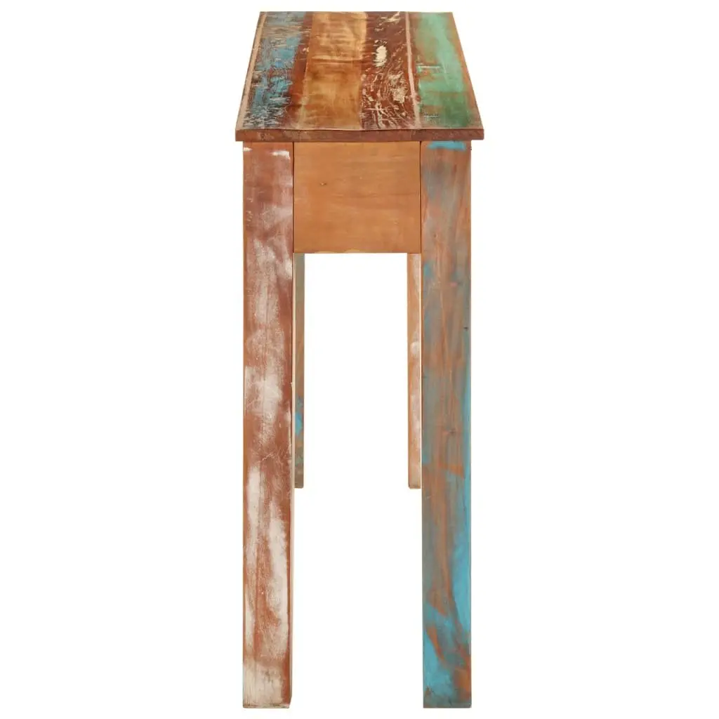 Console Table Solid Reclaimed Wood 110x30x75 cm Brown Handmade Storage Drawers
