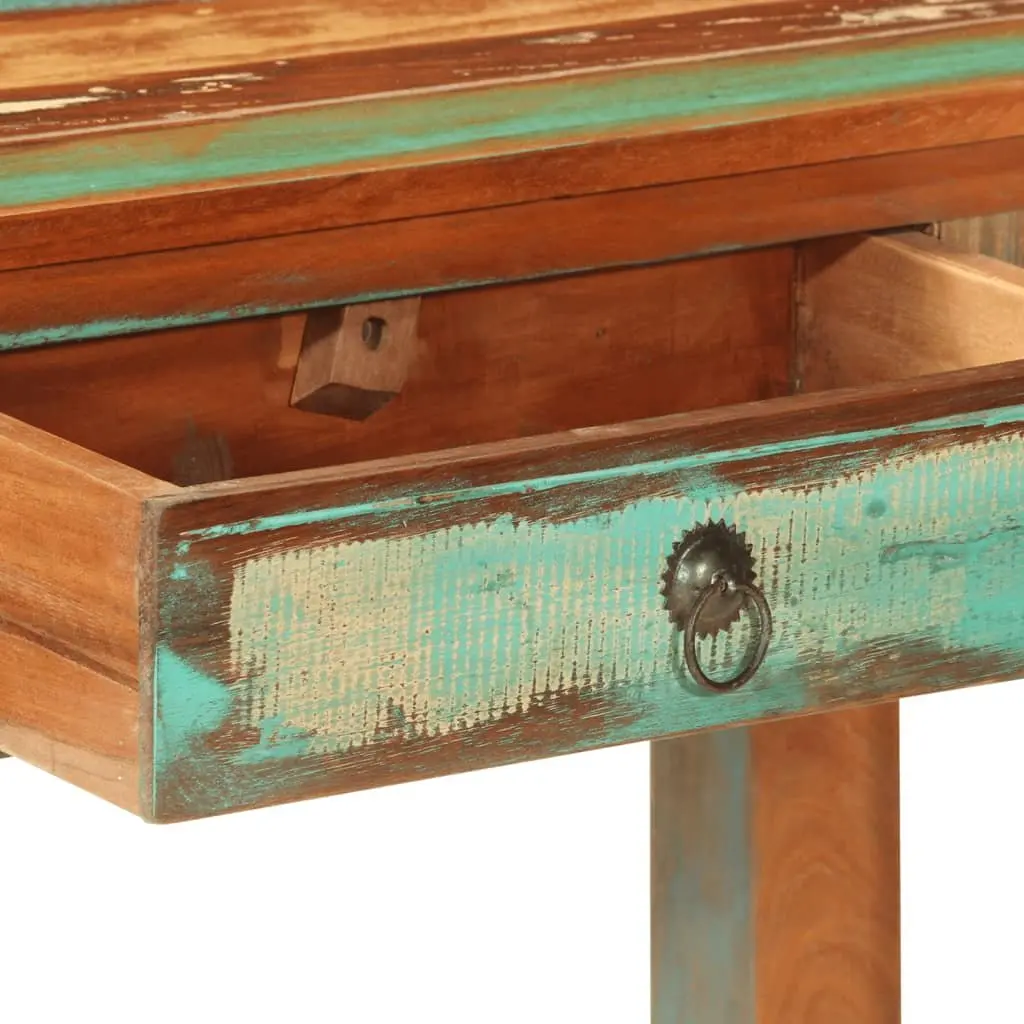 Console Table Solid Reclaimed Wood 110x30x75 cm Brown Handmade Storage Drawers