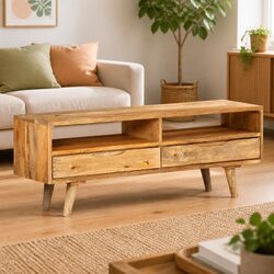 Practical Retro TV Cabinet for Organizing Media Devices