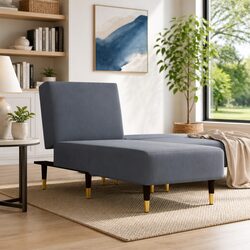 Practical Velvet Lounger: Ideal for Everyday Use