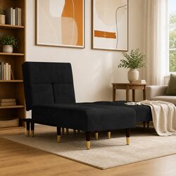 Practical Black Velvet Reclining Lounge Chair for Your Home