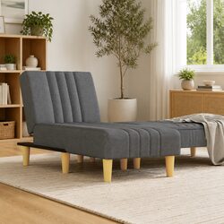Chaise Longue Reclining Lounge Chair 3-Position Convertible Relaxation Seat