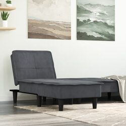 Practical Grey Velvet Chaise Longue for Your Living Room