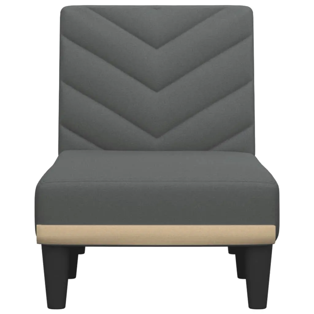 Chaise Longue Reclining Lounge Chair Fabric Grey