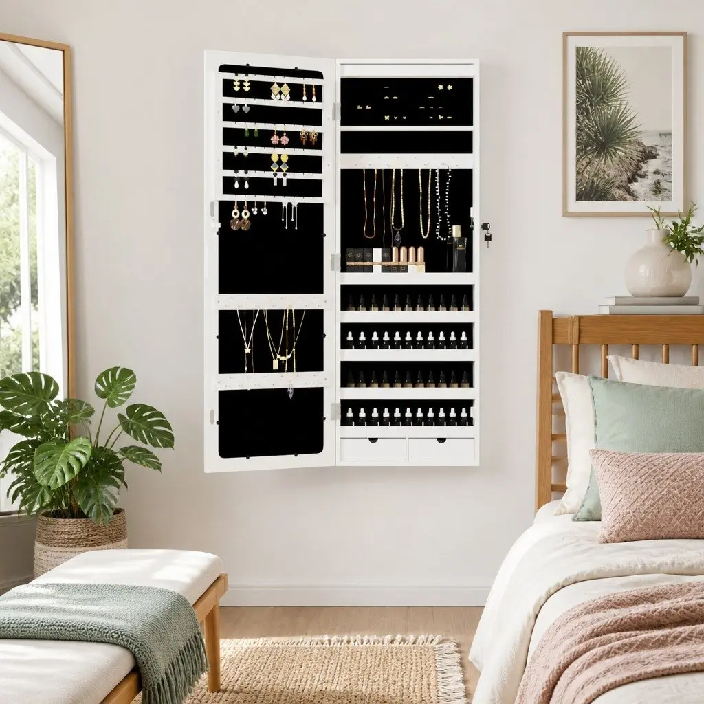 Wall-Mounted Jewellery Cabinet for Easy Access