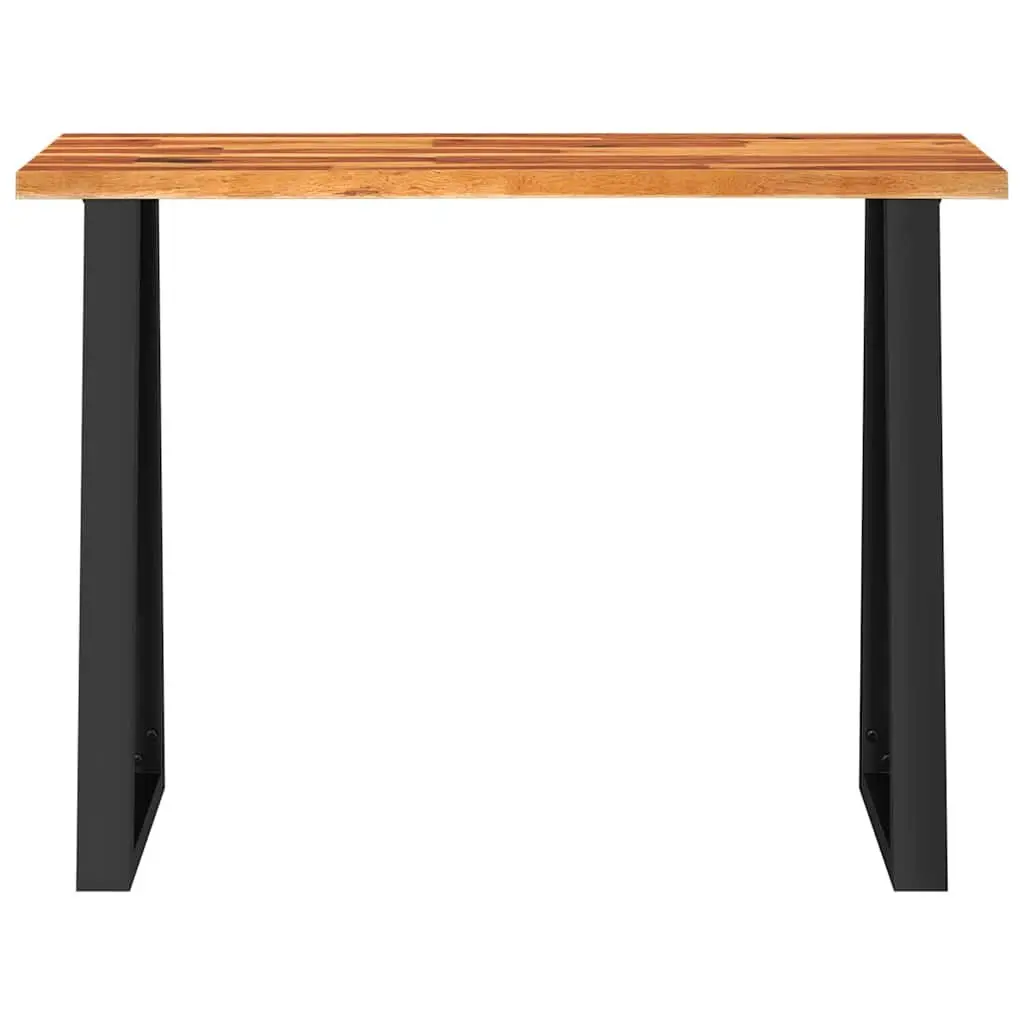 Console Table Solid Acacia Wood Live Edge Brown 110cm x 35cm x 80cm