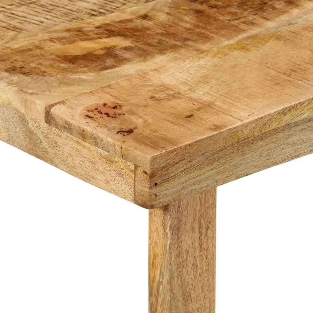 L-Shaped Solid Mango Wood Desk 165x110x75cm Brown