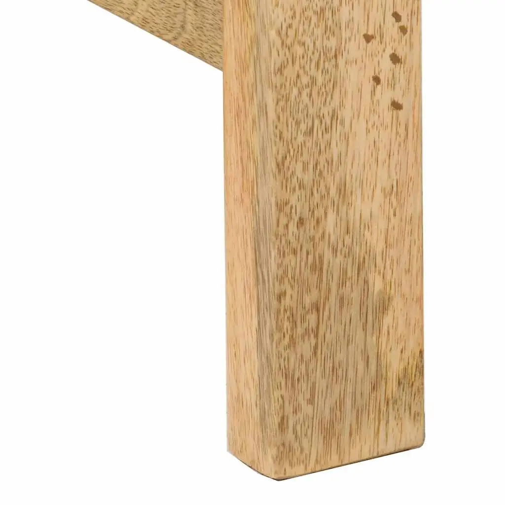 L-Shaped Solid Mango Wood Desk 165x110x75cm Brown