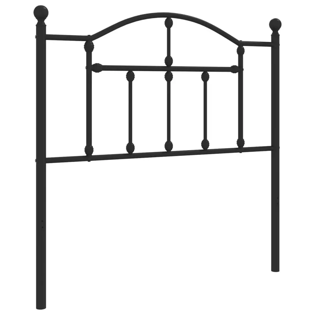 Metal Headboard Black 90 cm Bedroom Bed Frame Head Board Support Backrest
