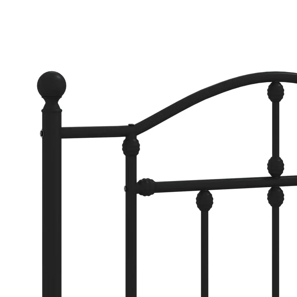 Metal Headboard Black 90 cm Bedroom Bed Frame Head Board Support Backrest