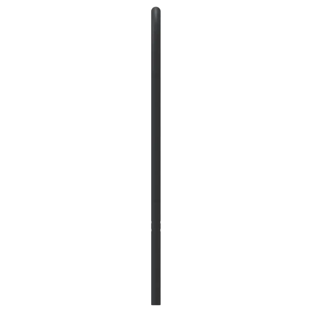 Metal Headboard Powder-Coated Steel 107cm Black Bed Frame Accessory