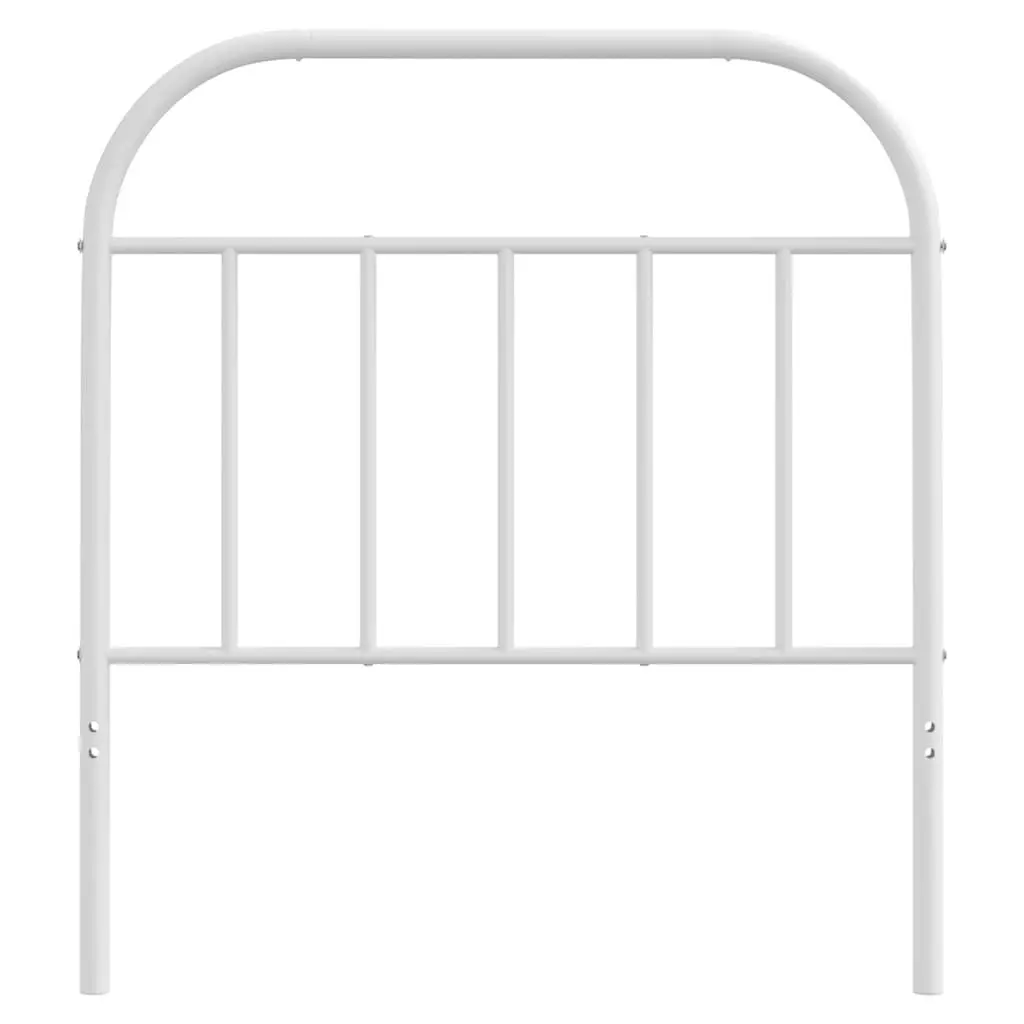 Metal Headboard Powder Coated Steel White 90 cm Sturdy Back Support for Bedroom