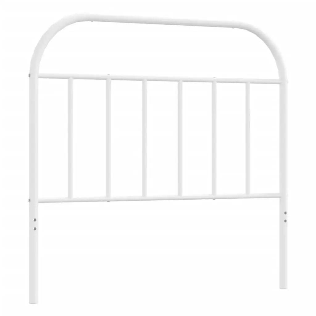 Metal Headboard White 107 cm Bedroom Bed Header with Sturdy Legs Back Support