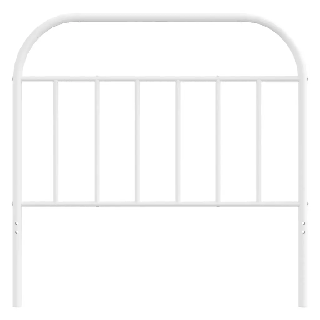 Metal Headboard White 107 cm Bedroom Bed Header with Sturdy Legs Back Support
