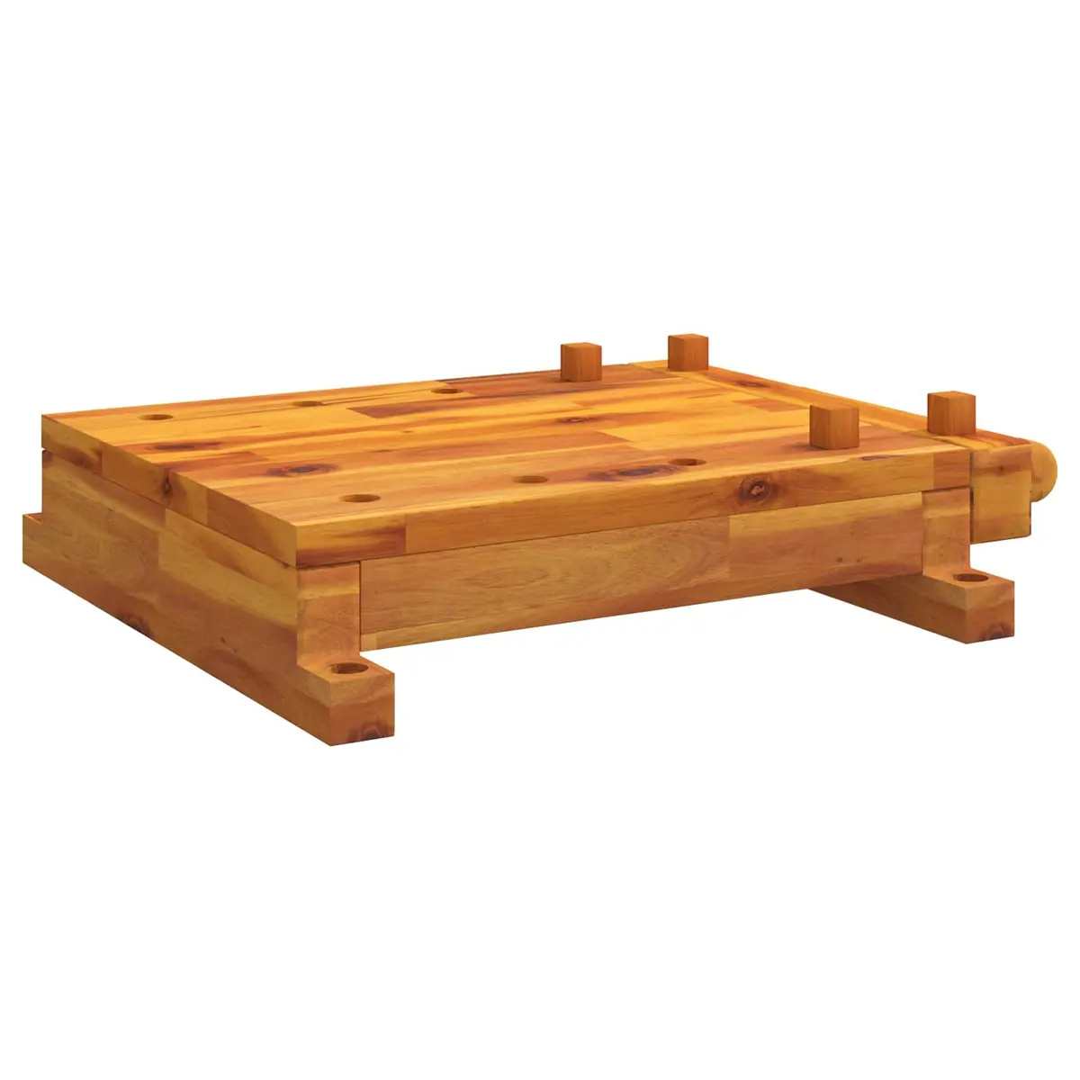 Workbench Surface Solid Acacia Wood 52x44x9.5cm Brown with Vice