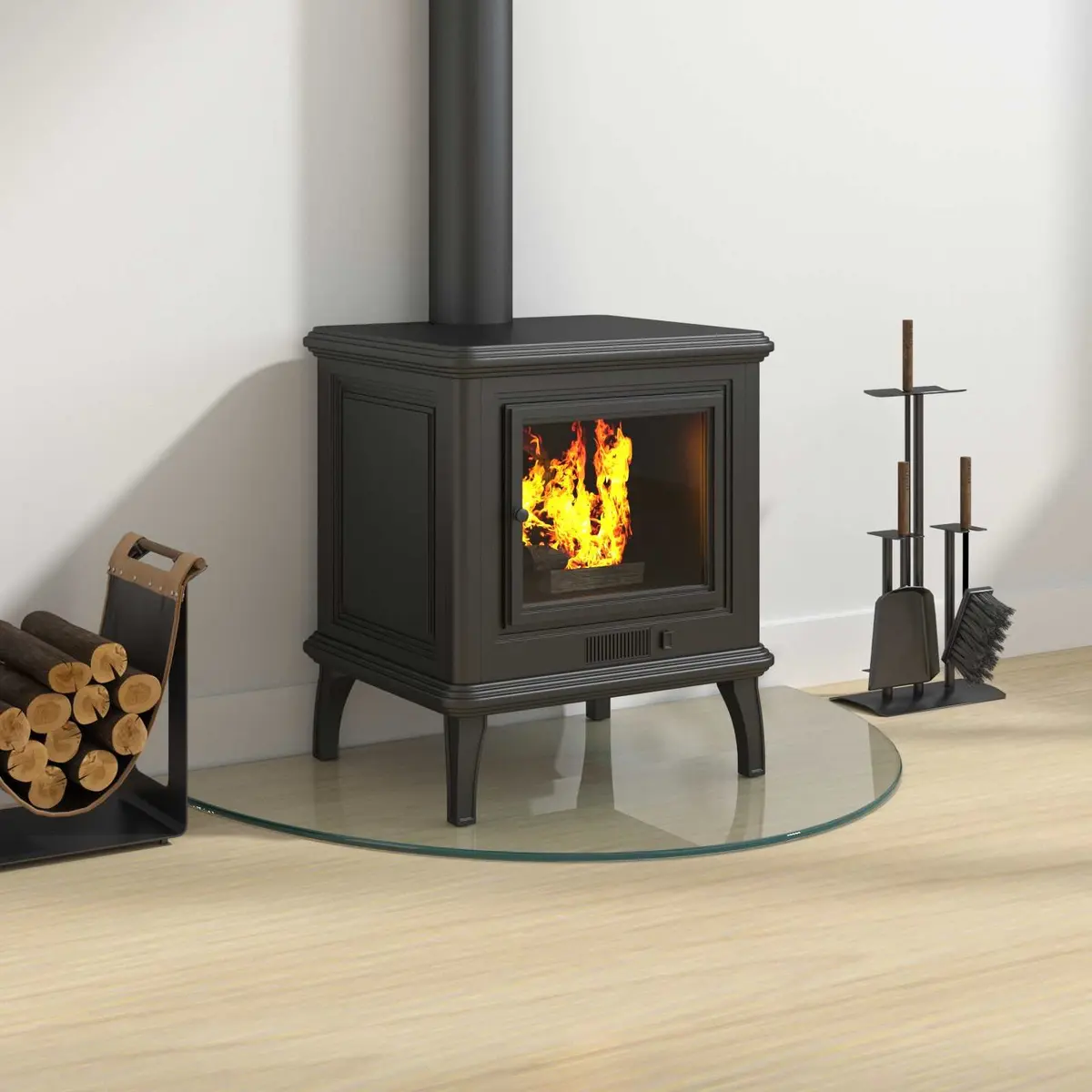 Hearth Pad Glass Floor Protection Tempered Transparent 800x500mm