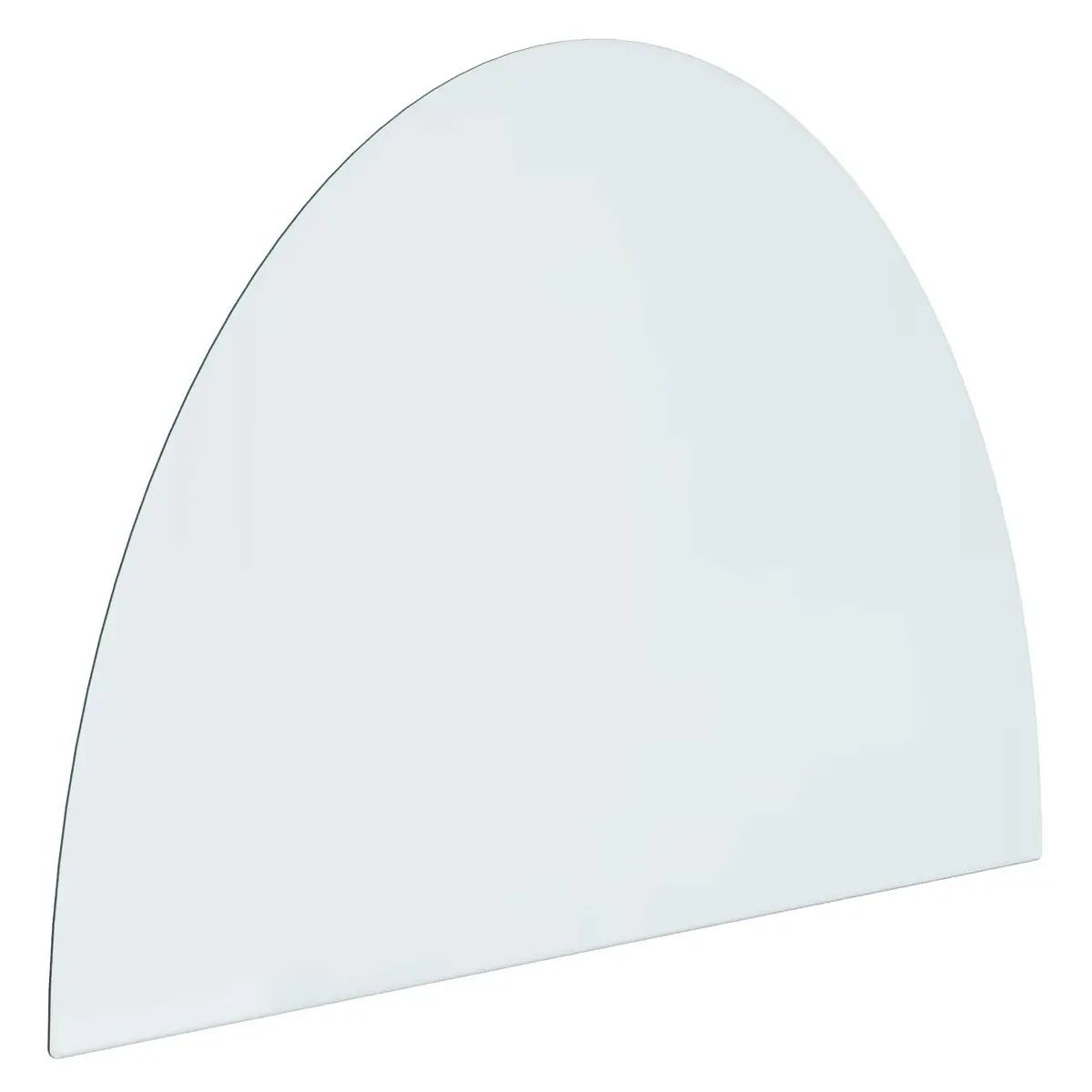 Transparent Hearth Pad Tempered Glass 800x600mm Heat Resistant Floor Protection