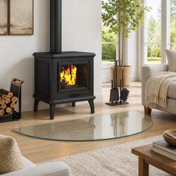 Practical Glass Hearth Pad for Home Fireplace Safety