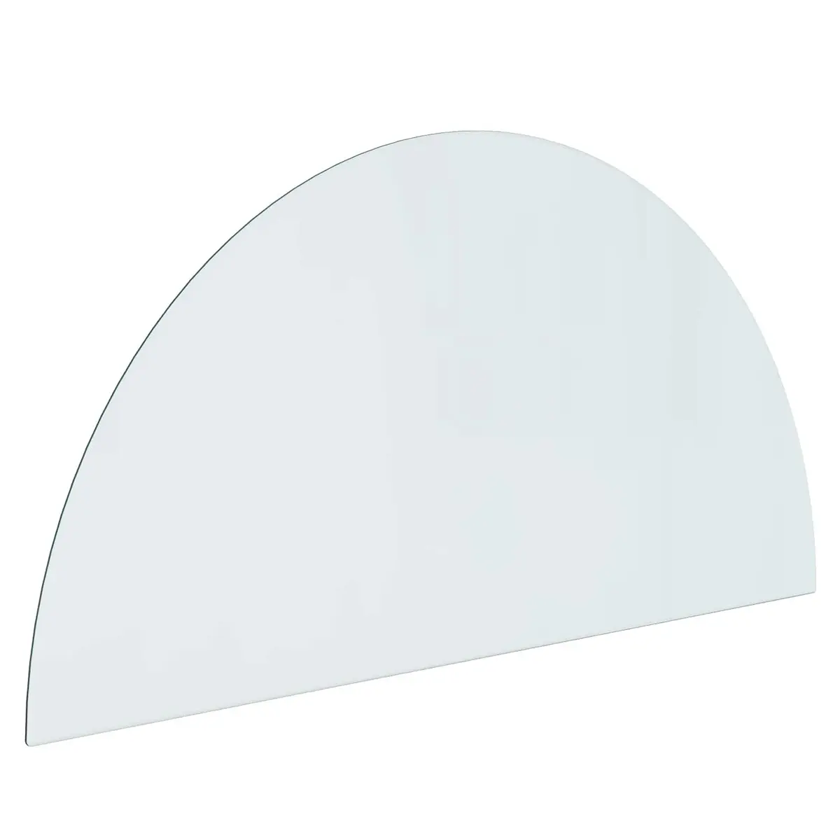 Fireplace Hearth Pad Tempered Glass Transparent 1200x600mm Heat Resistant Floor Protection
