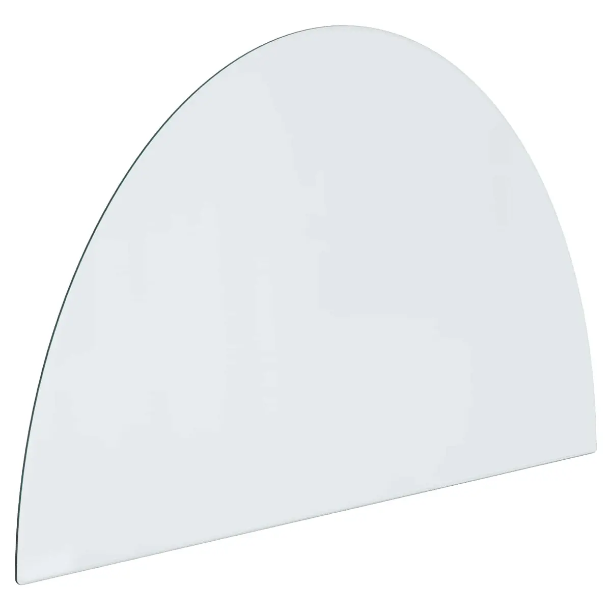 Fireplace Hearth Pad Tempered Glass 800 x 500 mm Transparent Heat Resistant Floor Protector