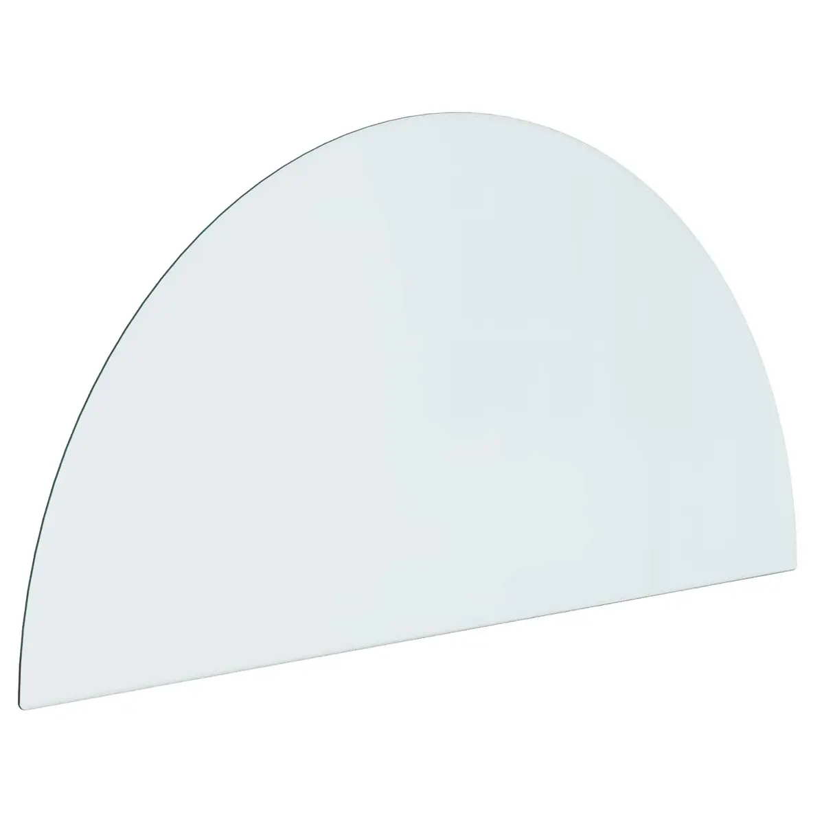 Glass Hearth Pad Transparent Tempered Heat Resistant 1000x500mm Floor Protector