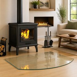 Functional 80 x 60 cm Tempered Glass Hearth Protector