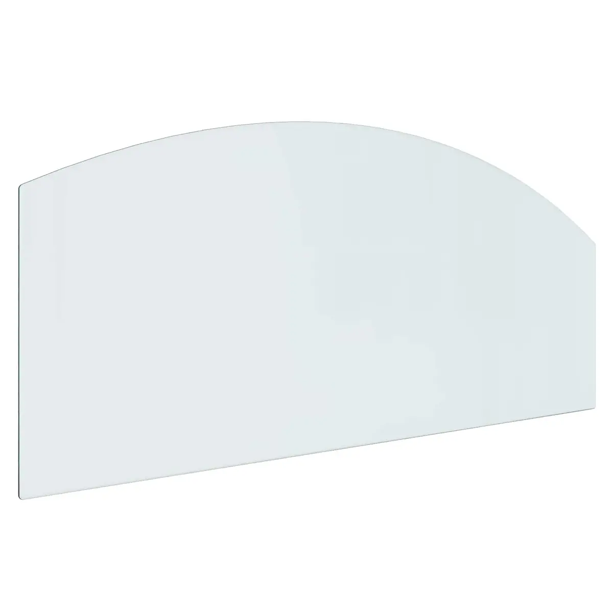 Heat Resistant Fireplace Hearth Pad Tempered Glass 120x50cm Transparent Floor Protector