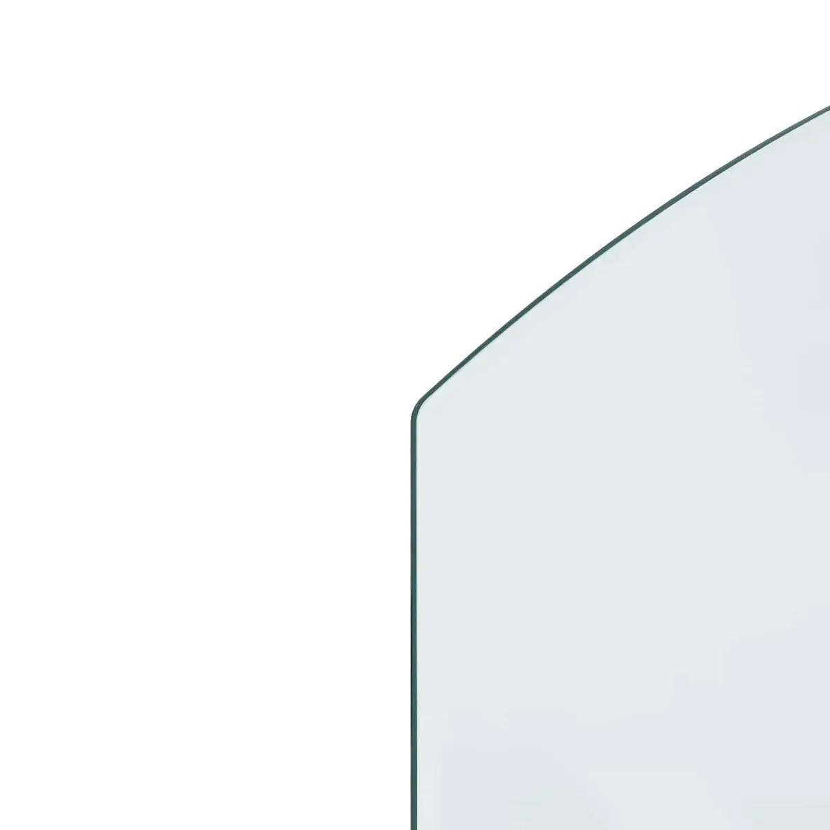 Fireplace Hearth Pad Transparent Tempered Glass 80x50cm Floor Protector