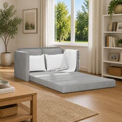 Stylish Grey Floor Sofa Bed for Living Rooms & Offices