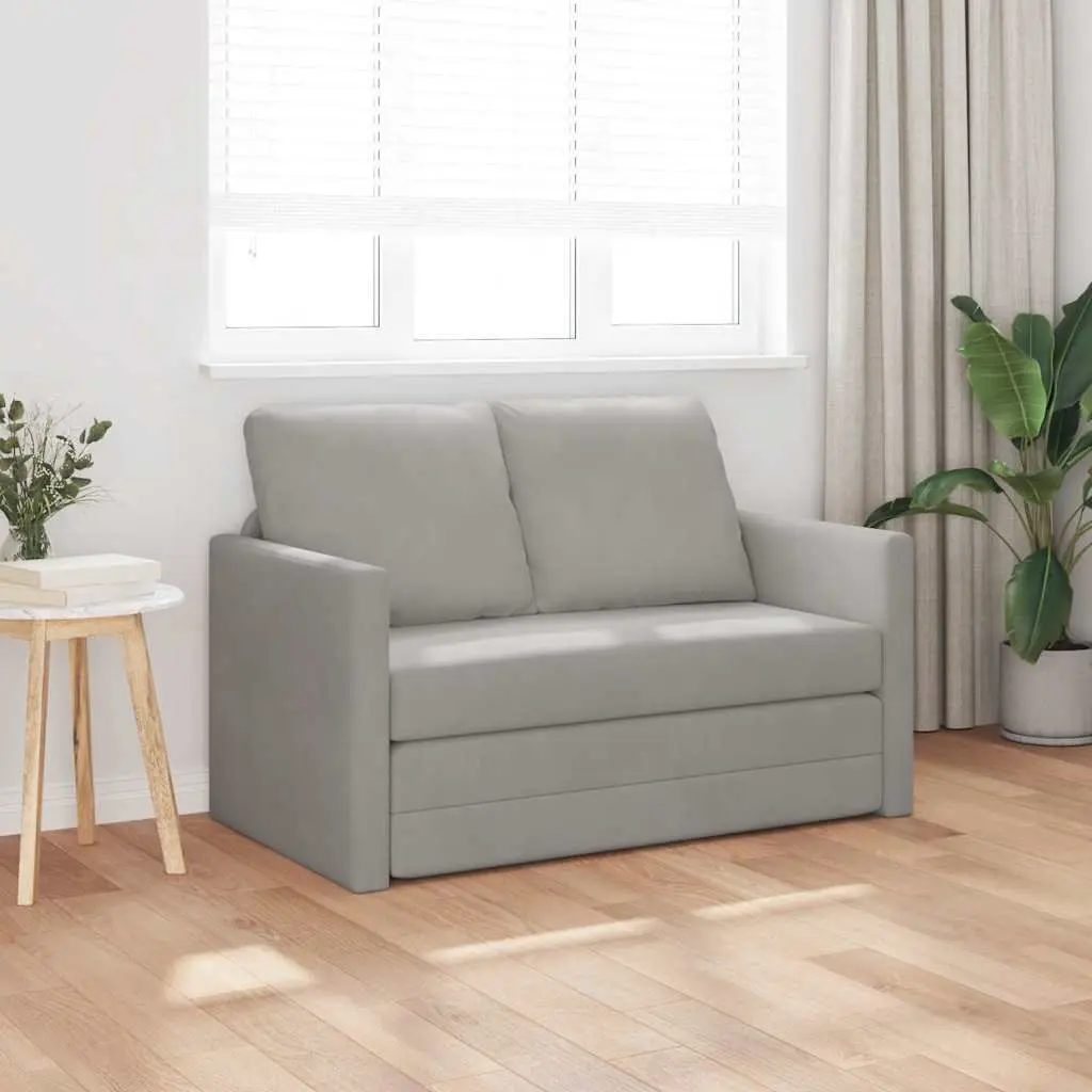 Floor Sofa Bed Convertible Velvet 2-in-1 Loveseat Grey
