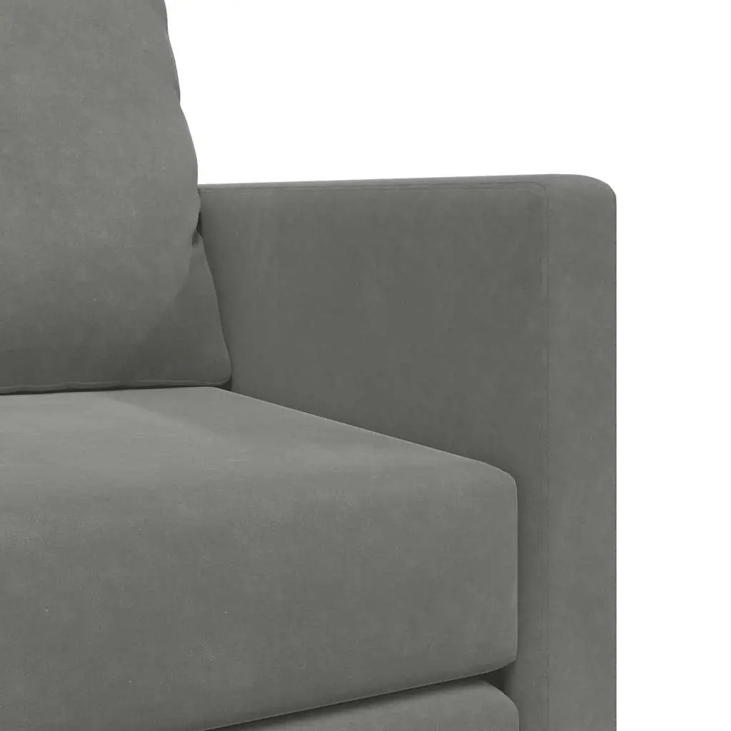 Floor Sofa Bed Convertible Velvet Grey 2-in-1 Loveseat Double Bed