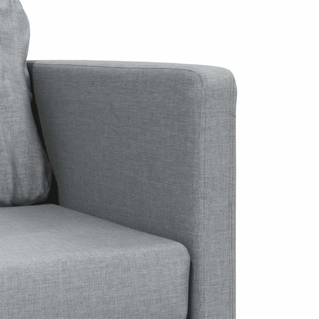Floor Sofa Bed 2-in-1 Convertible Loveseat Double Bed Grey Fabric Folding