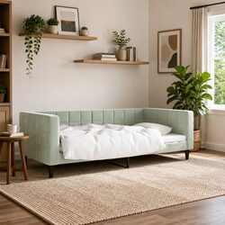 Versatile Grey Velvet Sofa Bed for Any Room