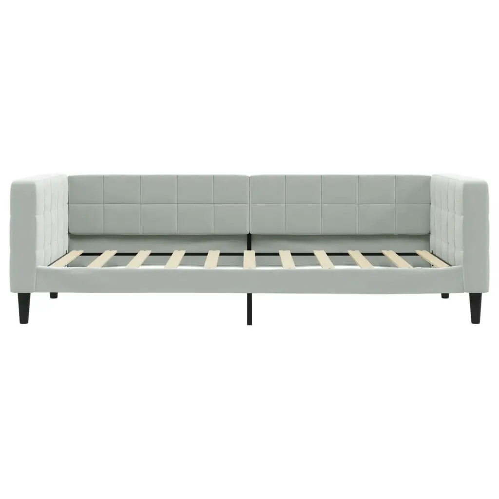Day Bed Sofa Bed Grey Velvet 90x190 cm Bedroom Living Room Furniture Sleeper