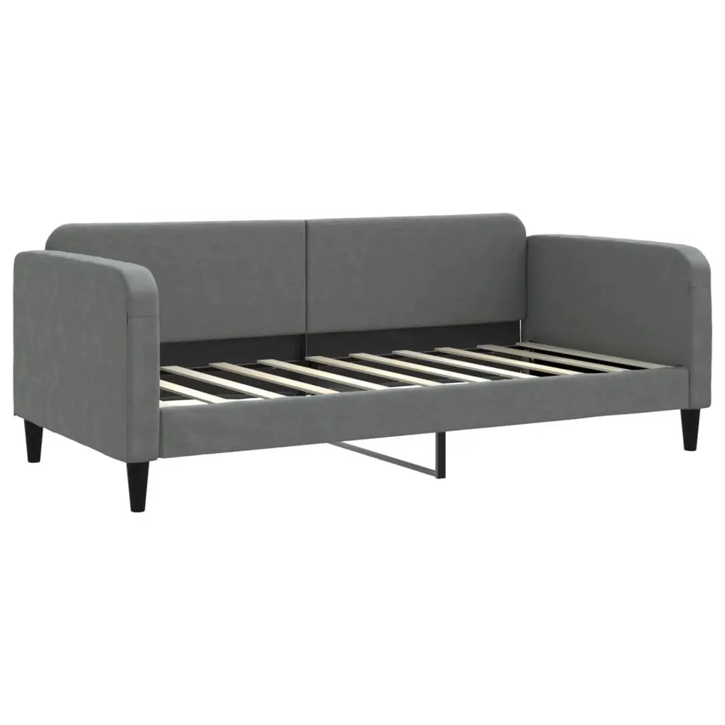 Day Bed Sofa Bed Grey Fabric 90x190 cm Modern Design Guest Bed Frame Slats